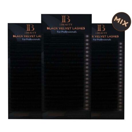 iBeauty Lash Black Velvet MIX C - Загиб 20 линий