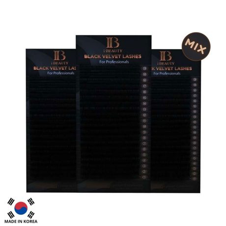 iBeauty Lash  Black Velvet MIX M - Загиб 20 линий